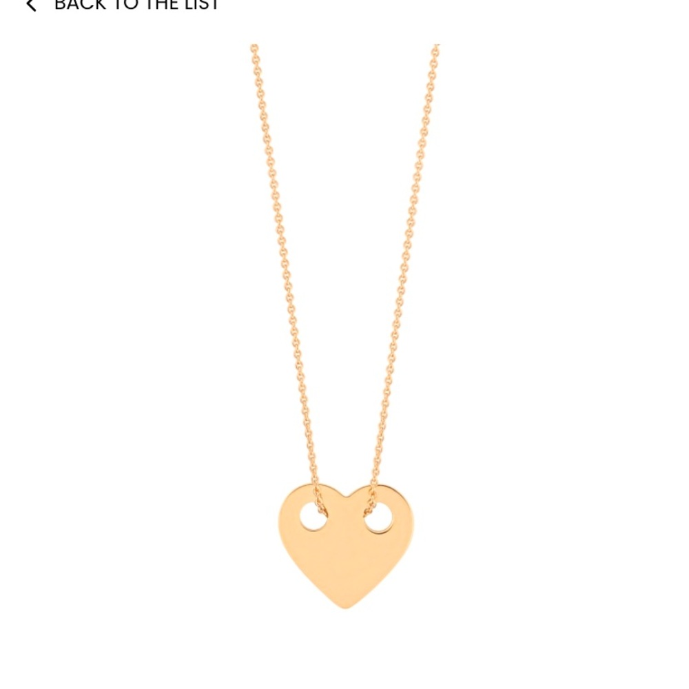 Ginette NY mini ❤️ necklace in 18k rose gold